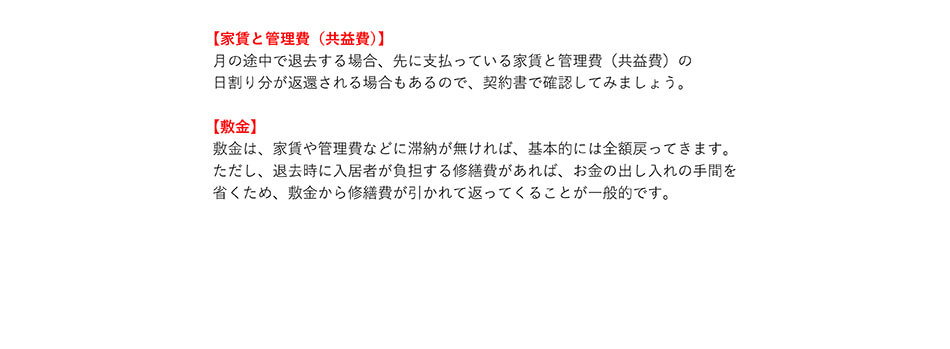 退去時のお金の話