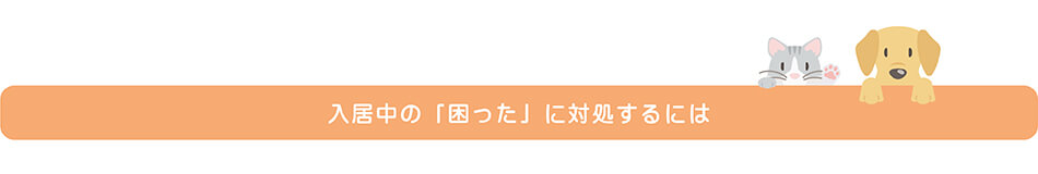 入居中の「困った」に対処するには